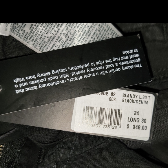 Diesel jeans SLANDY black creased Crinkled Coated scratched look skinny 096DE - Picture 15 of 16